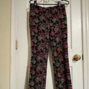 Nicole Miller Floral Pants Size 8